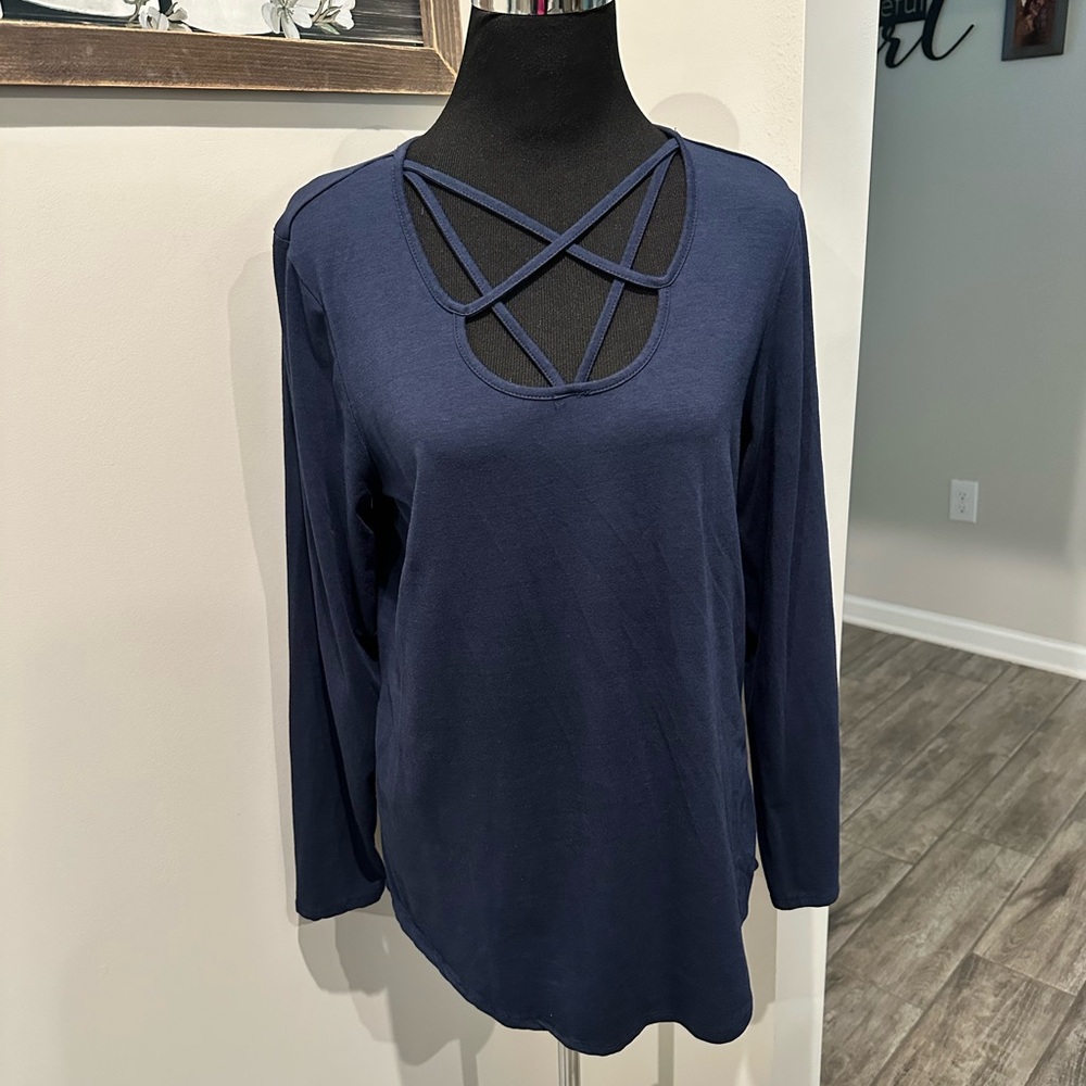 Earth Yoga Strappy Long Sleeve Top